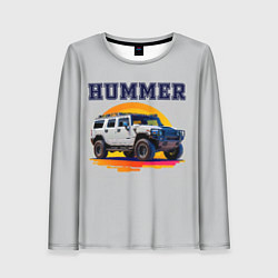 Лонгслив женский Нейросеть - Hummer рисунок, цвет: 3D-принт