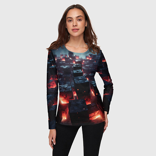 Женский лонгслив Гармония форм / 3D-принт – фото 3