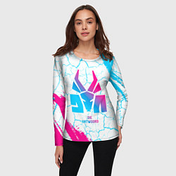 Лонгслив женский Die Antwoord neon gradient style, цвет: 3D-принт — фото 2