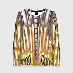 Женский лонгслив Абстрактный рисунок по мотивам крыла бабочки