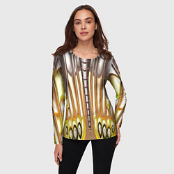 Лонгслив женский Абстрактный рисунок по мотивам крыла бабочки, цвет: 3D-принт — фото 2