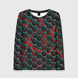 Женский лонгслив Нано шестиугольник