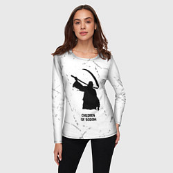 Лонгслив женский Children of Bodom glitch на светлом фоне, цвет: 3D-принт — фото 2