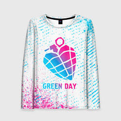 Лонгслив женский Green Day neon gradient style, цвет: 3D-принт