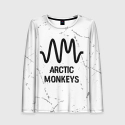 Лонгслив женский Arctic Monkeys glitch на светлом фоне, цвет: 3D-принт