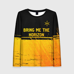 Лонгслив женский Bring Me the Horizon - gold gradient посередине, цвет: 3D-принт