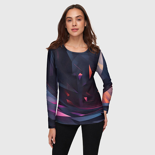 Женский лонгслив Абстрактный вихрь / 3D-принт – фото 3