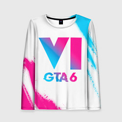 Лонгслив женский GTA 6 neon gradient style, цвет: 3D-принт
