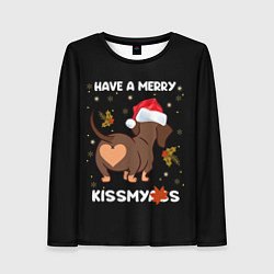 Лонгслив женский Have a merry kissmyass, цвет: 3D-принт