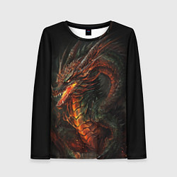 Лонгслив женский Красный древесный дракон, цвет: 3D-принт