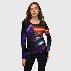 Лонгслив женский Фиолетовая воронка, цвет: 3D-принт — фото 2