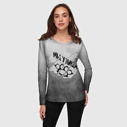 Лонгслив женский Му улица серый туман, цвет: 3D-принт — фото 2
