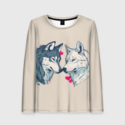 Лонгслив женский Волк и волчица 14 февраля, цвет: 3D-принт