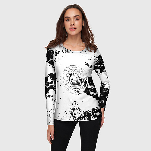 Женский лонгслив Silent hill logo краски / 3D-принт – фото 3