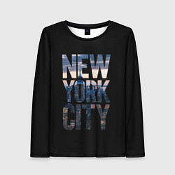 Лонгслив женский New York City - USA, цвет: 3D-принт