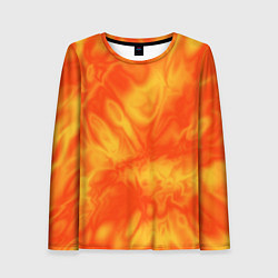 Лонгслив женский Солнечный огонь абстракция, цвет: 3D-принт
