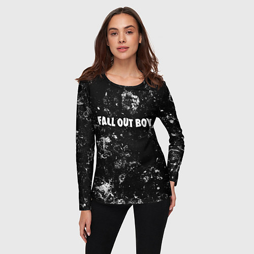 Женский лонгслив Fall Out Boy black ice / 3D-принт – фото 3