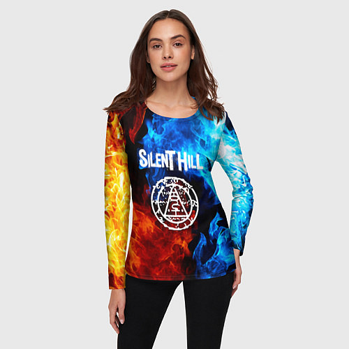 Женский лонгслив Silent hill огненный стиль / 3D-принт – фото 3
