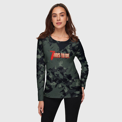 Женский лонгслив 7 days to die милитари / 3D-принт – фото 3