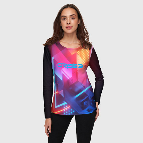 Женский лонгслив Crysis текстура брони / 3D-принт – фото 3