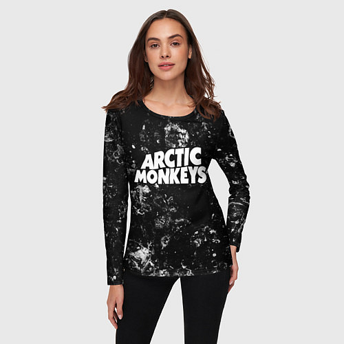 Женский лонгслив Arctic Monkeys black ice / 3D-принт – фото 3