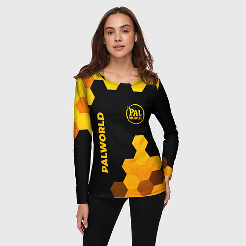 Женский лонгслив Palworld - gold gradient вертикально / 3D-принт – фото 3