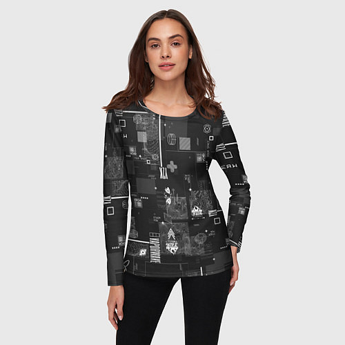 Женский лонгслив Y2k aesthetics print / 3D-принт – фото 3
