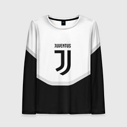Лонгслив женский Juventus black geometry sport, цвет: 3D-принт