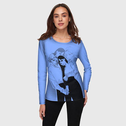 Женский лонгслив Эмми и Син - Любовь с кончиков пальцев / 3D-принт – фото 3
