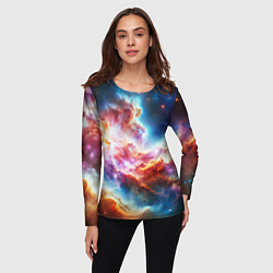Лонгслив женский The cosmic nebula, цвет: 3D-принт — фото 2