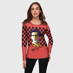 Лонгслив женский Айртон Сенна гонщик, цвет: 3D-принт — фото 2