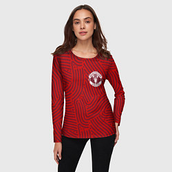 Лонгслив женский Manchester United отпечатки, цвет: 3D-принт — фото 2