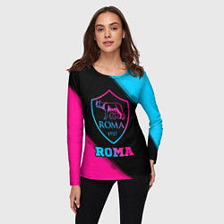 Лонгслив женский Roma - neon gradient, цвет: 3D-принт — фото 2