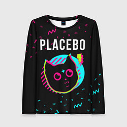 Лонгслив женский Placebo - rock star cat, цвет: 3D-принт