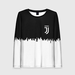 Женский лонгслив Juventus белый огонь текстура