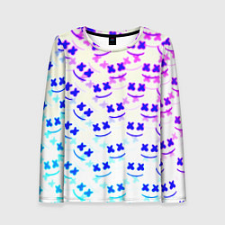 Женский лонгслив Marshmello pattern neon