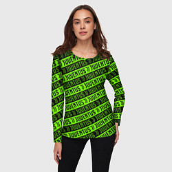Лонгслив женский Juventus green pattern sport, цвет: 3D-принт — фото 2