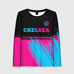 Женский лонгслив Chelsea - neon gradient посередине