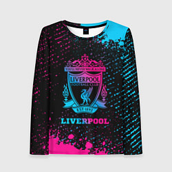 Лонгслив женский Liverpool - neon gradient, цвет: 3D-принт