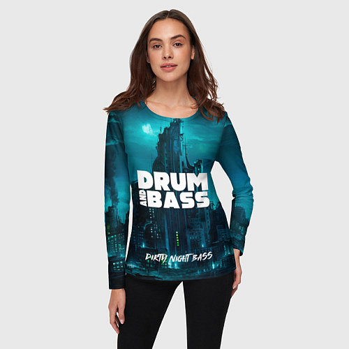 Женский лонгслив Dnb night / 3D-принт – фото 3
