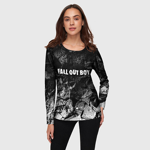 Женский лонгслив Fall Out Boy black graphite / 3D-принт – фото 3