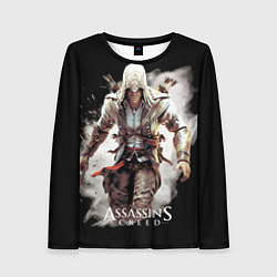 Лонгслив женский Assassins creed белая пыль, цвет: 3D-принт