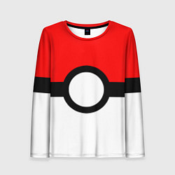 Женский лонгслив Pokeball texture