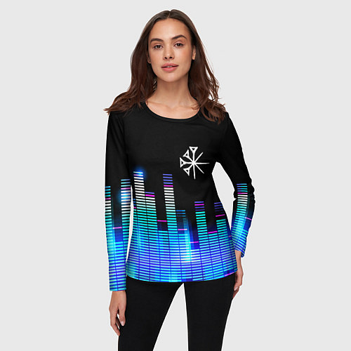 Женский лонгслив Nightwish эквалайзер / 3D-принт – фото 3