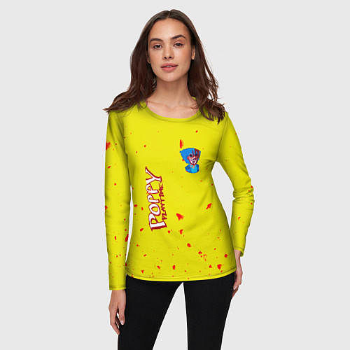 Женский лонгслив Poppy Playtime Хагги Вагги монстр / 3D-принт – фото 3
