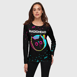 Лонгслив женский Radiohead - rock star cat, цвет: 3D-принт — фото 2