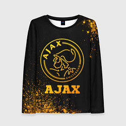 Лонгслив женский Ajax - gold gradient, цвет: 3D-принт