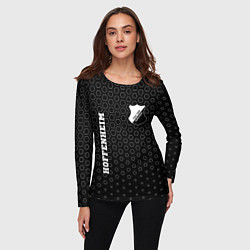 Лонгслив женский Hoffenheim sport на темном фоне вертикально, цвет: 3D-принт — фото 2