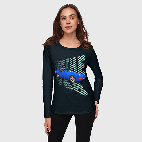 Женский лонгслив Немецкая спортивная машина Porsche 968 / 3D-принт – фото 3