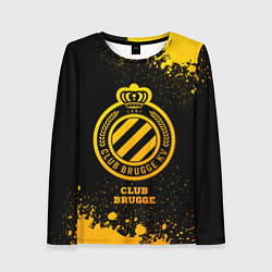 Лонгслив женский Club Brugge - gold gradient, цвет: 3D-принт